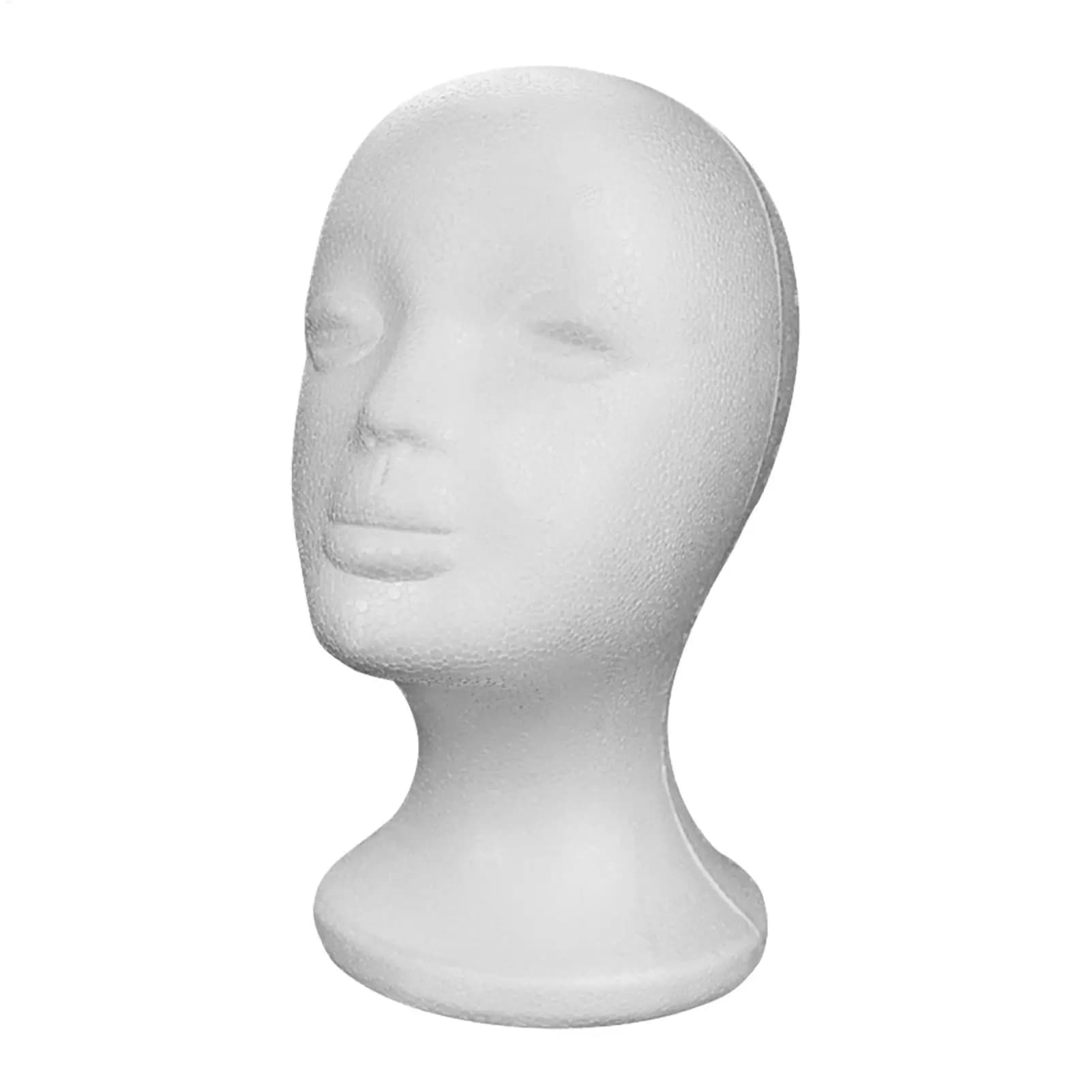 Mannequin féminin en polystyrène, modèle de tête de Mannequin, perruque en mousse, présentoir de per