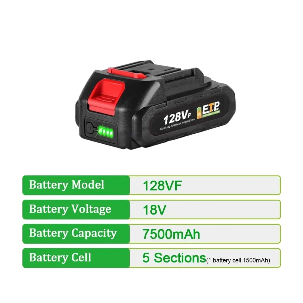 Batterie Lithium-Ion Rechargeable. Pour interface 21V. Batterie au Lithium 7500mAh. Batterie au Lith