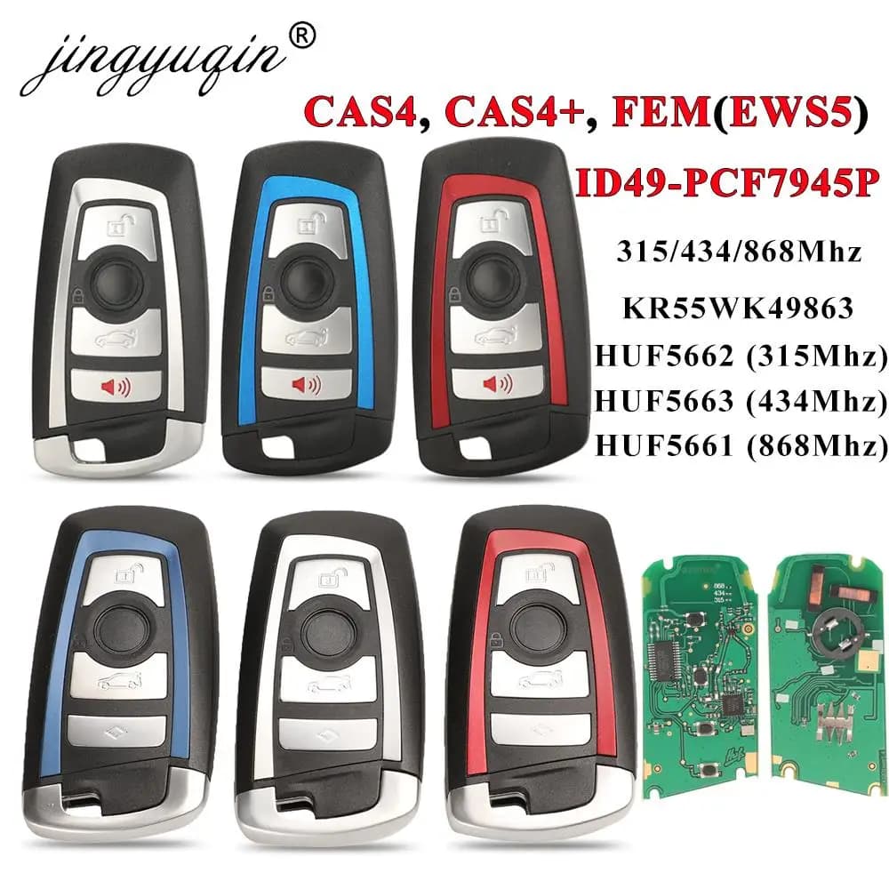 Clé intelligente KeylessGo | 315/433/868Mhz, télécommande, pour BMW 3 5 7 séries 2009-2016, système 