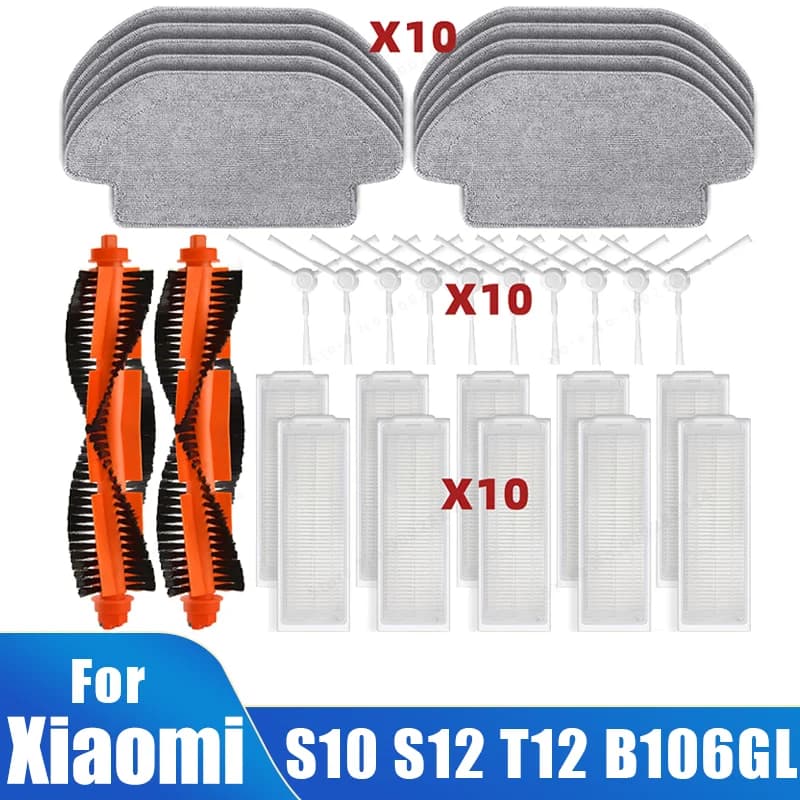 Pièces de rechange pour aspirateur Robot Xiaomi S10 S12 T12 B106GL/Mop 2S XMSTJQR2S /3C B106CN, pièc