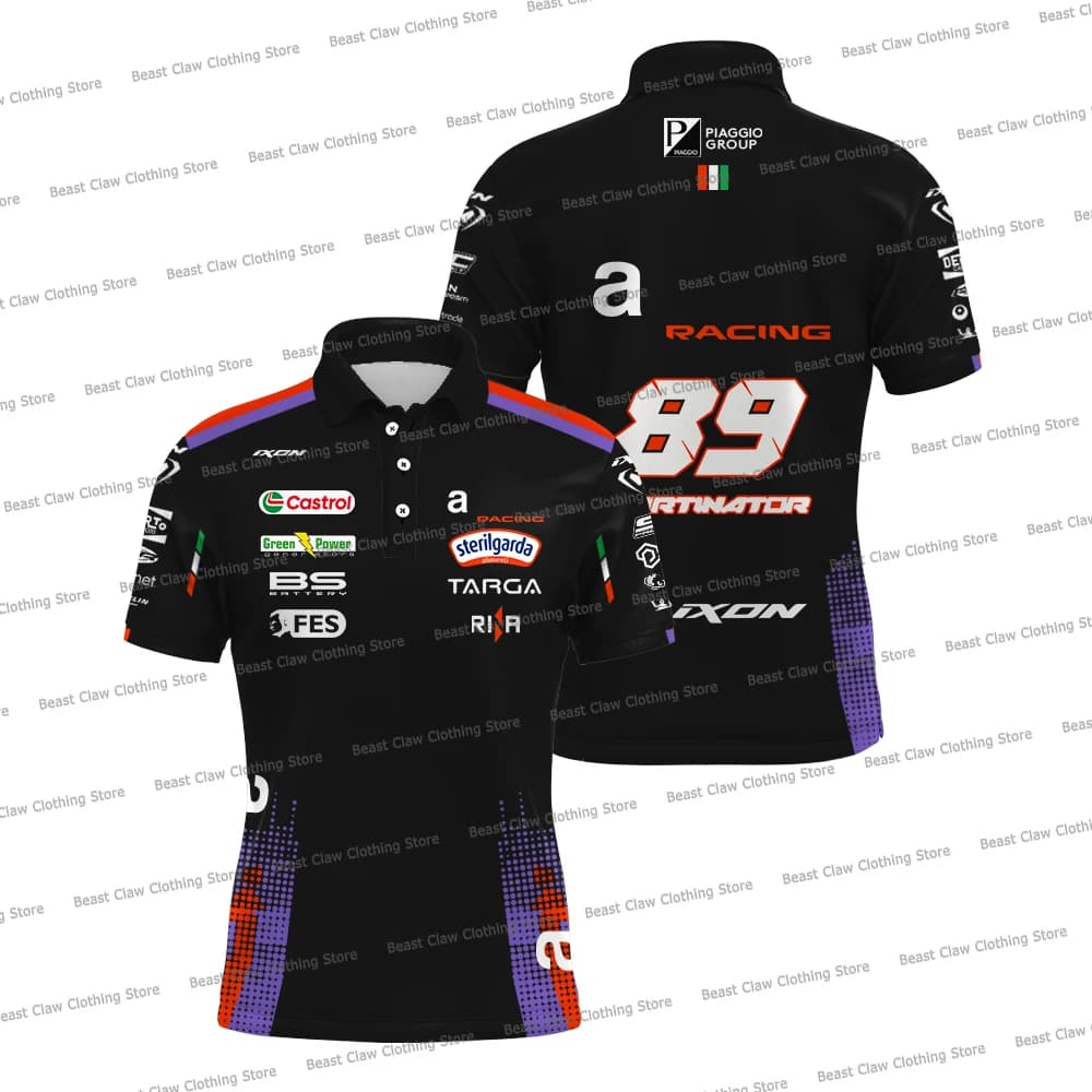 Nouveau Polo de l'équipe de course Marco Bezzecchi 72 2026, T-shirt de pilote Martin 89 à séchage ra