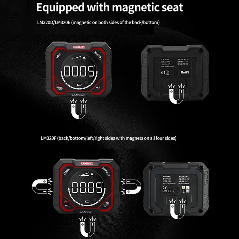 UNI-T compteur d'angle LM320F LM320D niveau électronique inclinomètre magnétique rapporteur numériqu