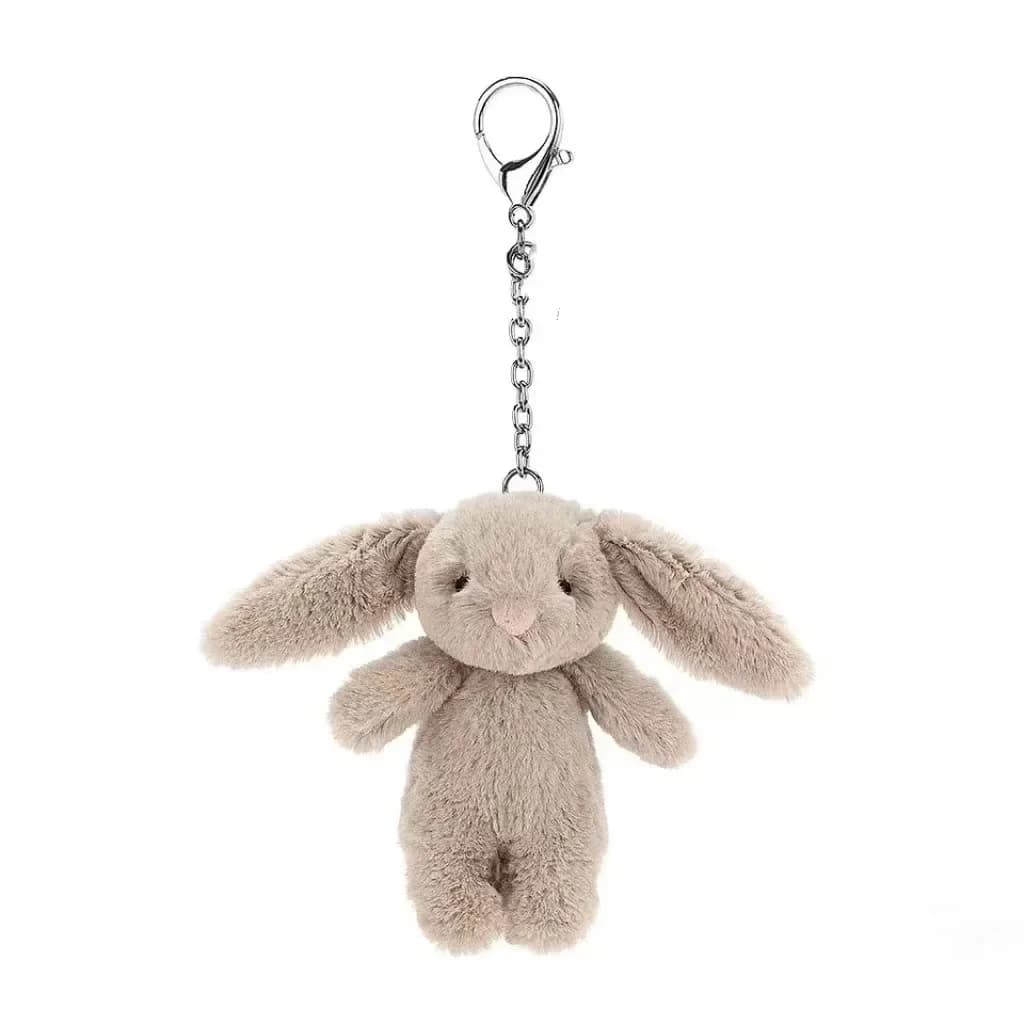 Porte-clés lapin de dessin animé, animaux en peluche, pompon d'amour, bibelot, jouet pour fille, sac