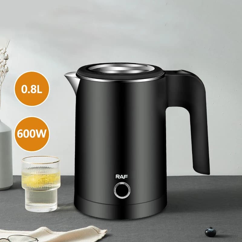 Bouilloire électrique de voyage thé café 0,8 l en acier inoxydable chaudière à eau Portable Pot pour