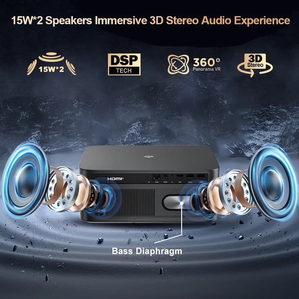 ThundeaL TD98Pro 1080P projecteur Full HD 4K Android WiFi Projetor mise au point automatique TD98 Pr