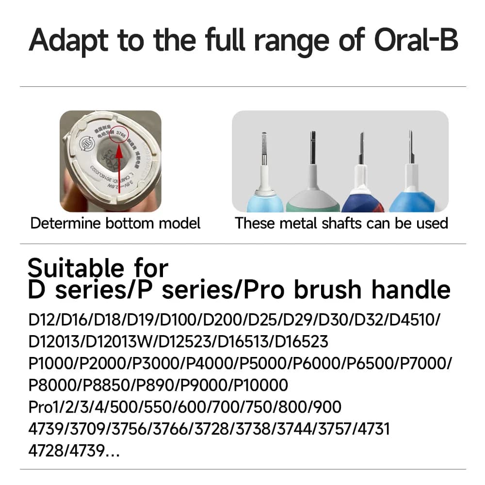 Têtes de brosse à dents électrique de rechange pour livres de base oraux B, buse à poils D100, D25, 