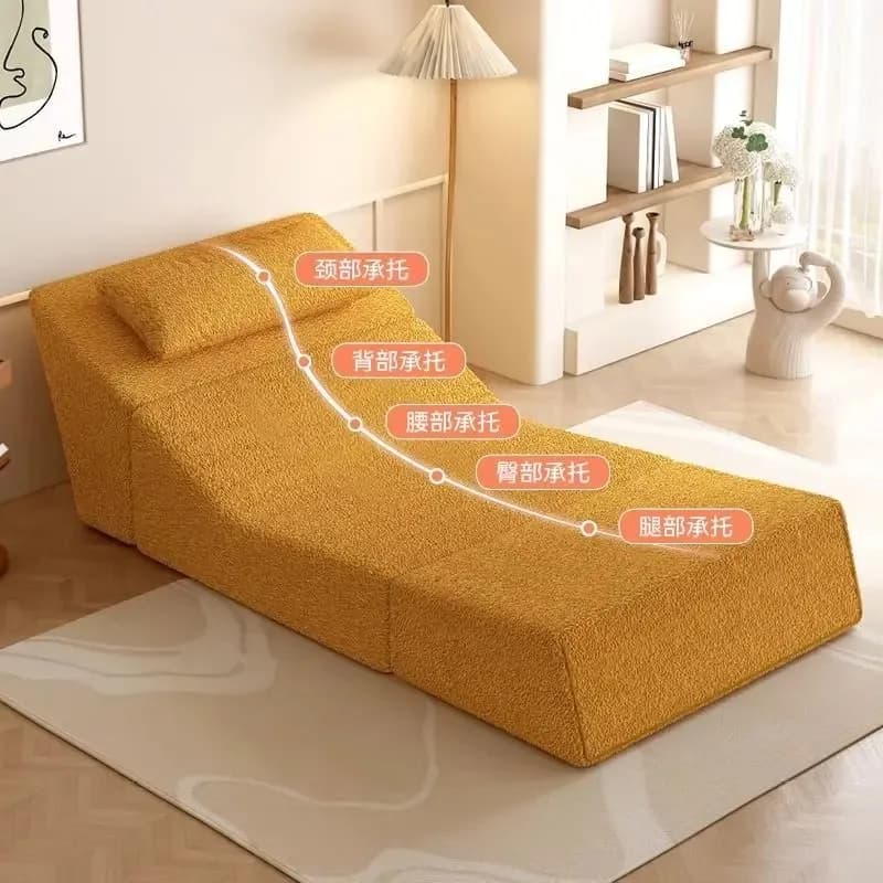 Canapé-lit pliant convertible et inclinable, mobilier compact pour petits espaces, idéal pour salon,