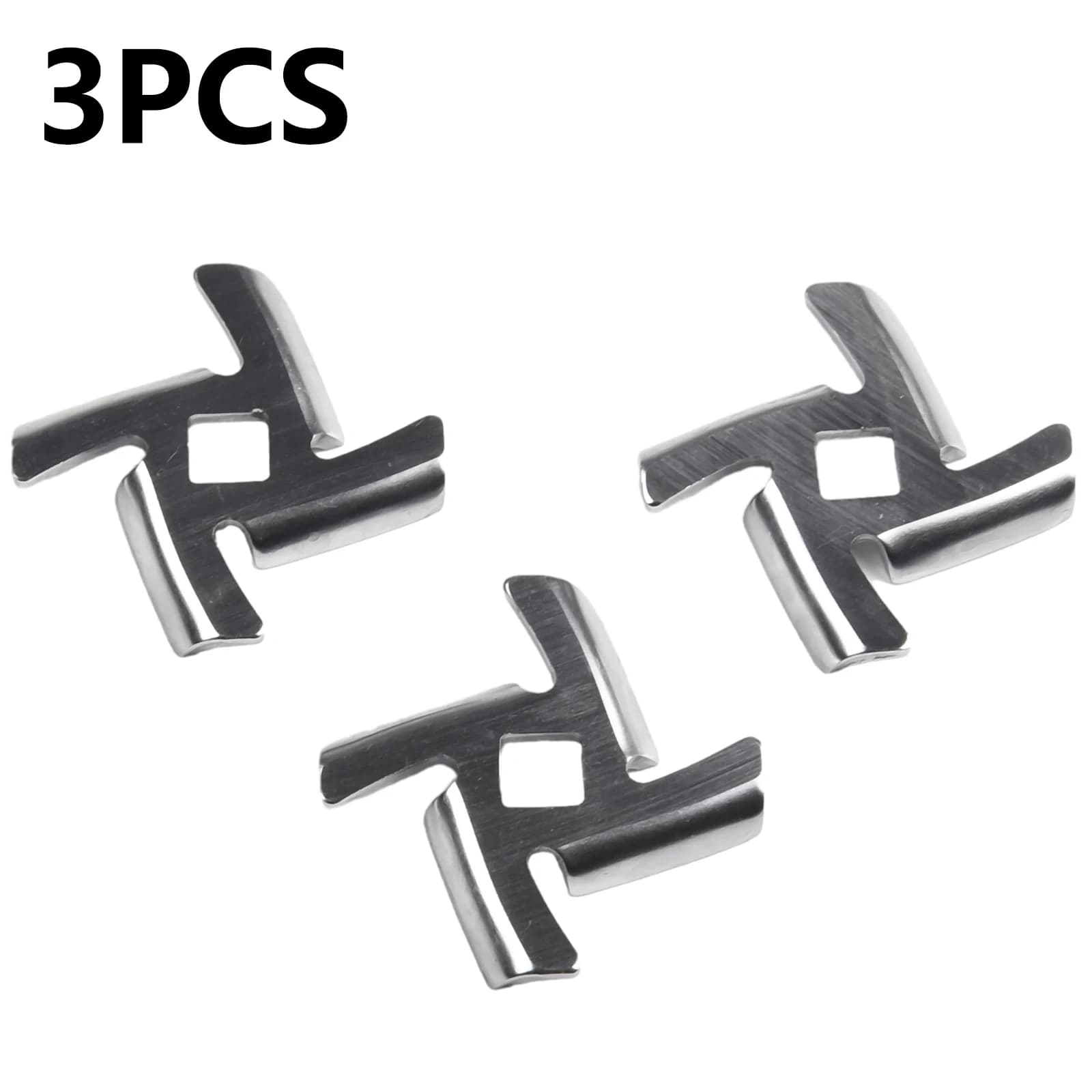Couteaux de hachoir à viande en acier inoxydable, alésage de 8mm, 4 lames, trou carré, pièces de hac