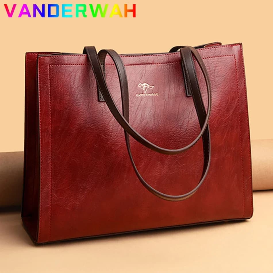 Sac à main Vintage en cuir Pu, fourre-tout de grande capacité, sacs à bandoulière à la mode, sacs à 