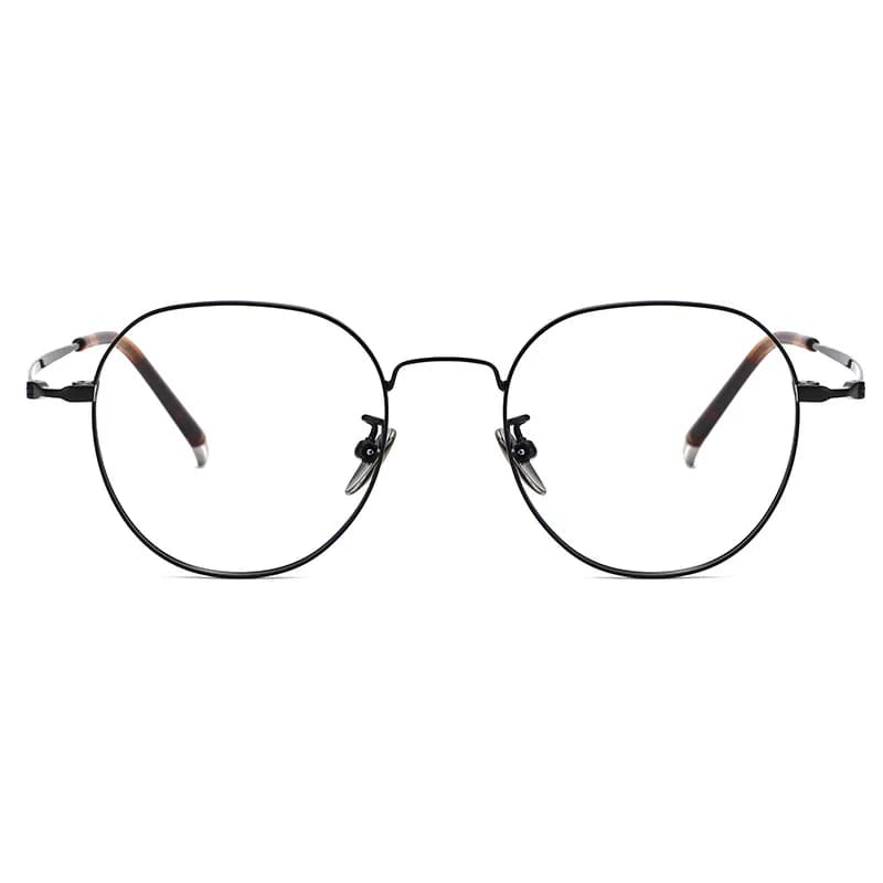 FIRADA lunettes confortables à la mode luxueux rond lunettes en titane montures de lunettes de vue p