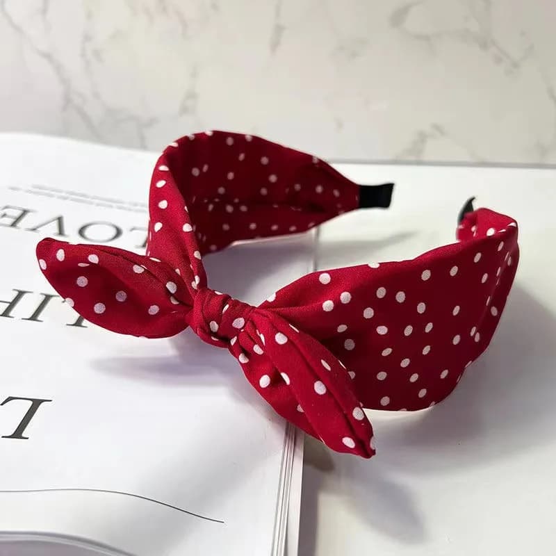 1 pièce, nouveau bandeau rouge vintage pour femme; Bandeau à nœud polyvalent avec bord large ; Acces