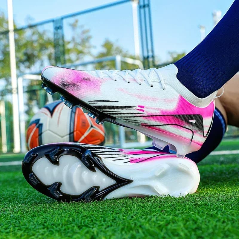 Nouveaux hommes bottes de Football crampons Football en plein air FG ultraléger Match chaussures de 