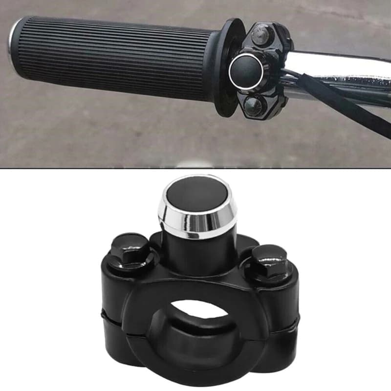 Bouton de commutation momentané stroboscopique, universel, pour guidon de moto, en alliage d'alumini