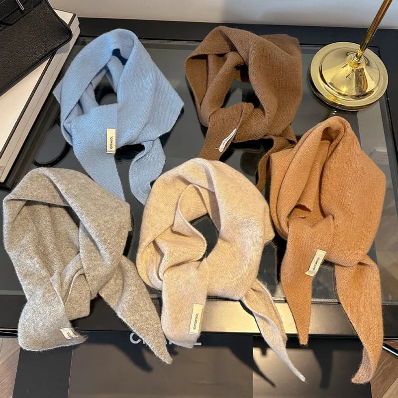 100% laine Style coréen hiver mode chaud tricoté triangulaire Hijab écharpe femmes foulard châle mul