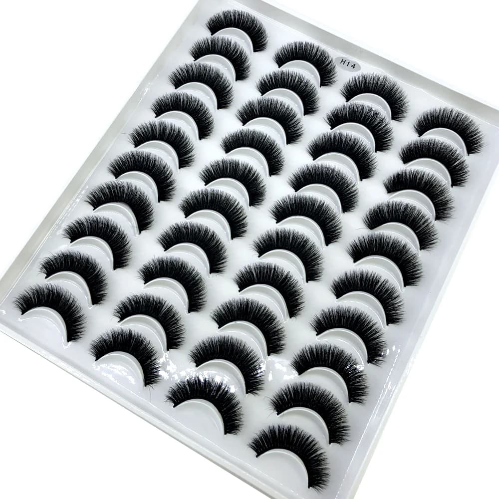 2023 nouveau 20 paires naturel long 3D vison faux cils faux cils kit de maquillage vison cils extens