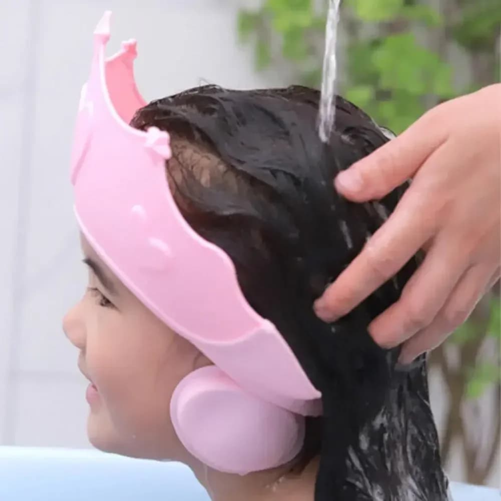 Pour enfants Protection des oreilles sûr enfants shampooing bain réglable lavage des cheveux chapeau