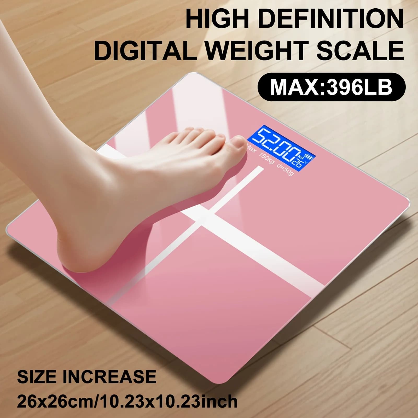 Balance numérique de haute précision : capacité de 396 lb/180 kg, grand indicateur LCD de batterie f