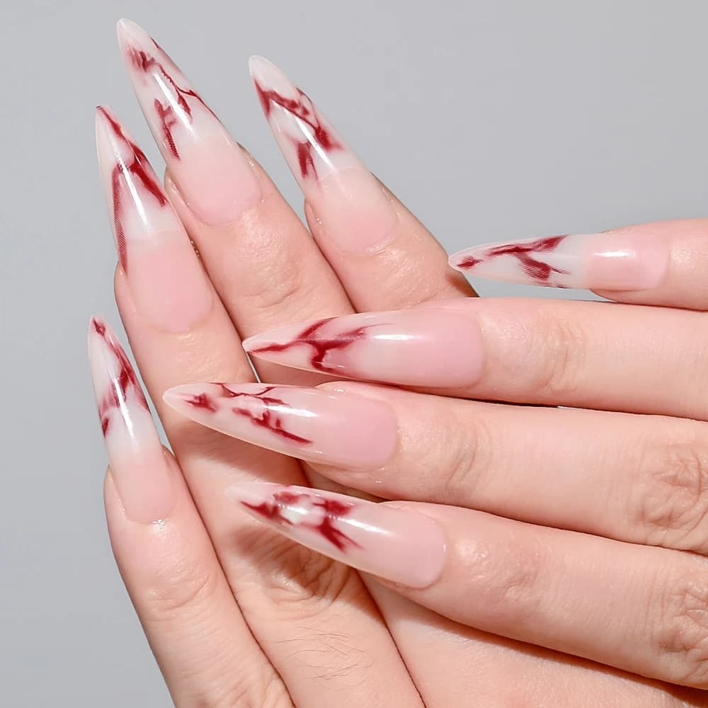 120 pièces acrylique français faux ongles carré amande cercueil faux ongles conseils pour les femmes