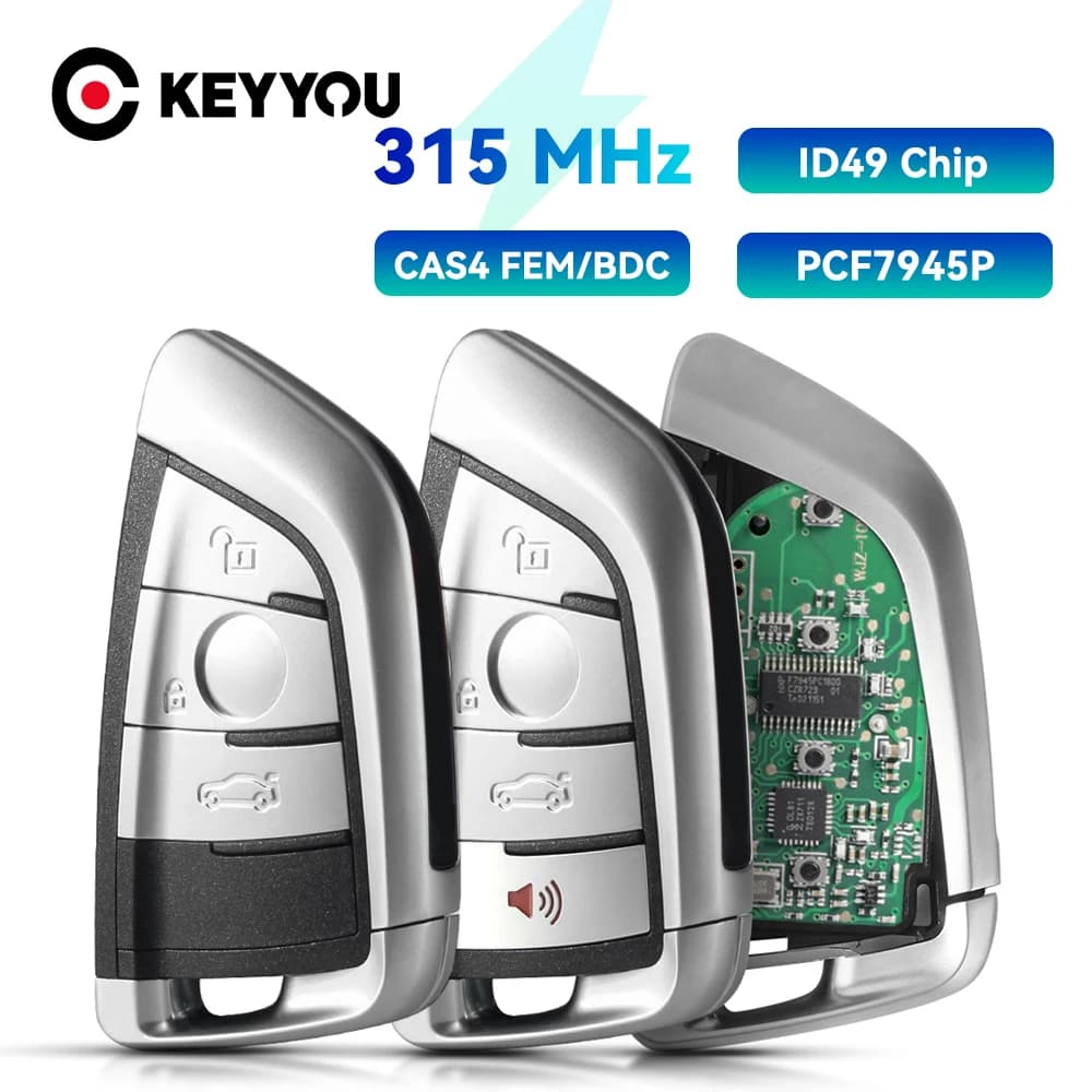 KEYYOU clé à distance de voiture pour BMW série 1 3 5 7 X1 X3 X5 X6 X7 CAS4 CAS4 + système FEM F 315