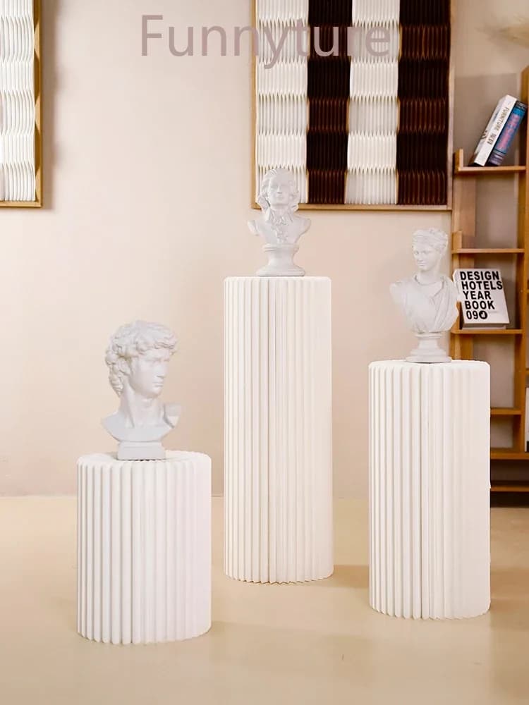 Présentoir de meubles pliable, étagère à intervalles créatifs, support d'ornement d'art, table d'aff