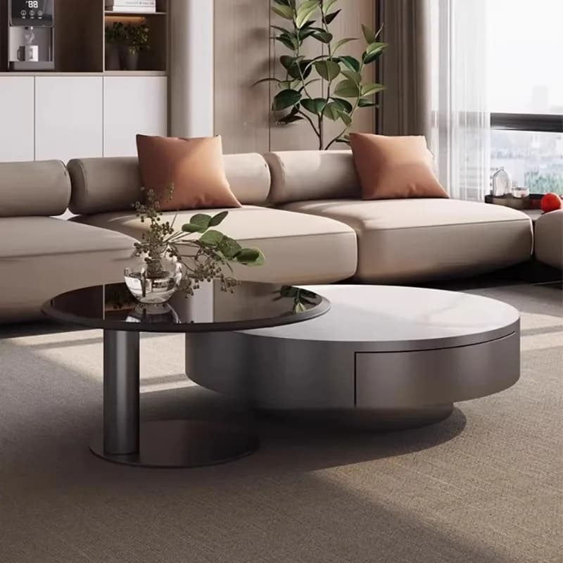 Table Basse ronde moderne pour Salon, Table Basse de luxe, mignonne, décor nordique, meubles de Salo