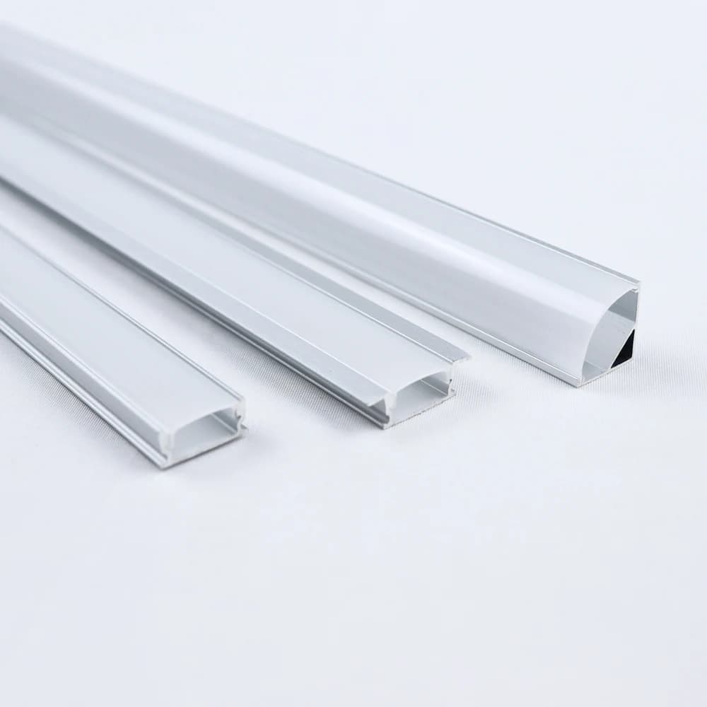 Profilé en aluminium LED, 0.5 m/pièce, coin en forme de U/V/W pour barre de bande LED 5050 2835, sup