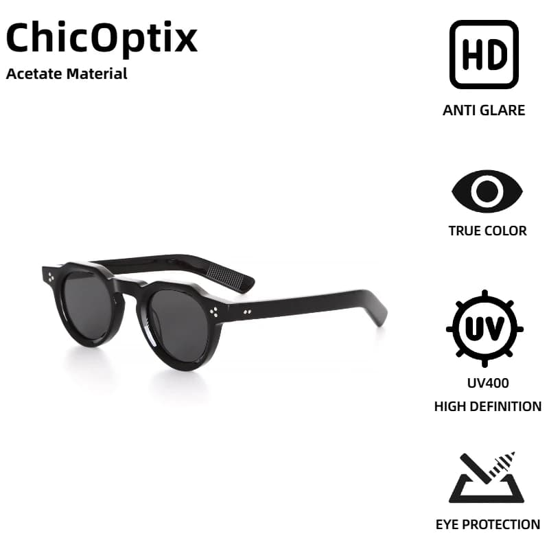 ChicOptix mode Vintage Rivet Design femmes lunettes de soleil acétate hommes marque de luxe lunettes