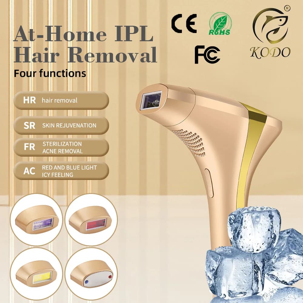 KODO 2026 Épilateur laser à glace haut de gamme personnalisable, épilation permanente IPL indolore, 