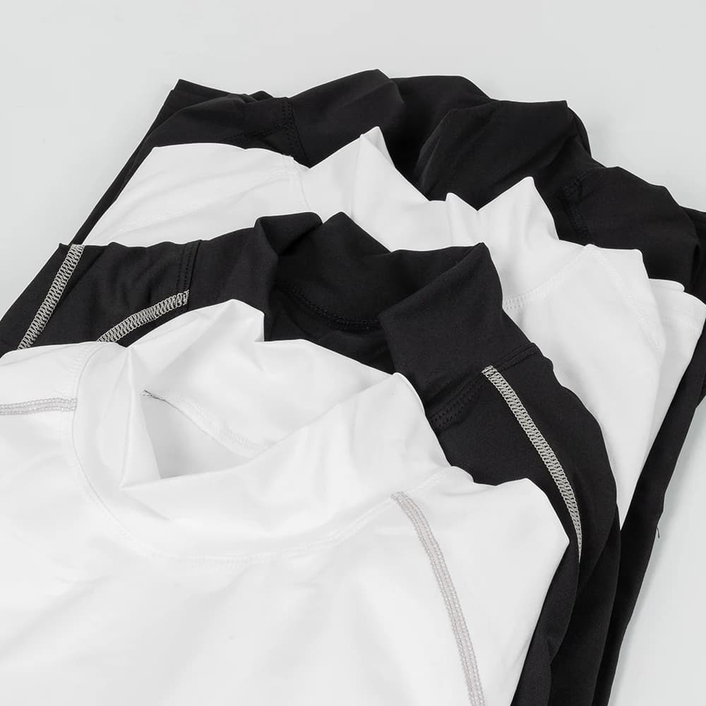 Chemise de Compression d'entraînement pour hommes, T-shirt de course à séchage rapide, col roulé, ma