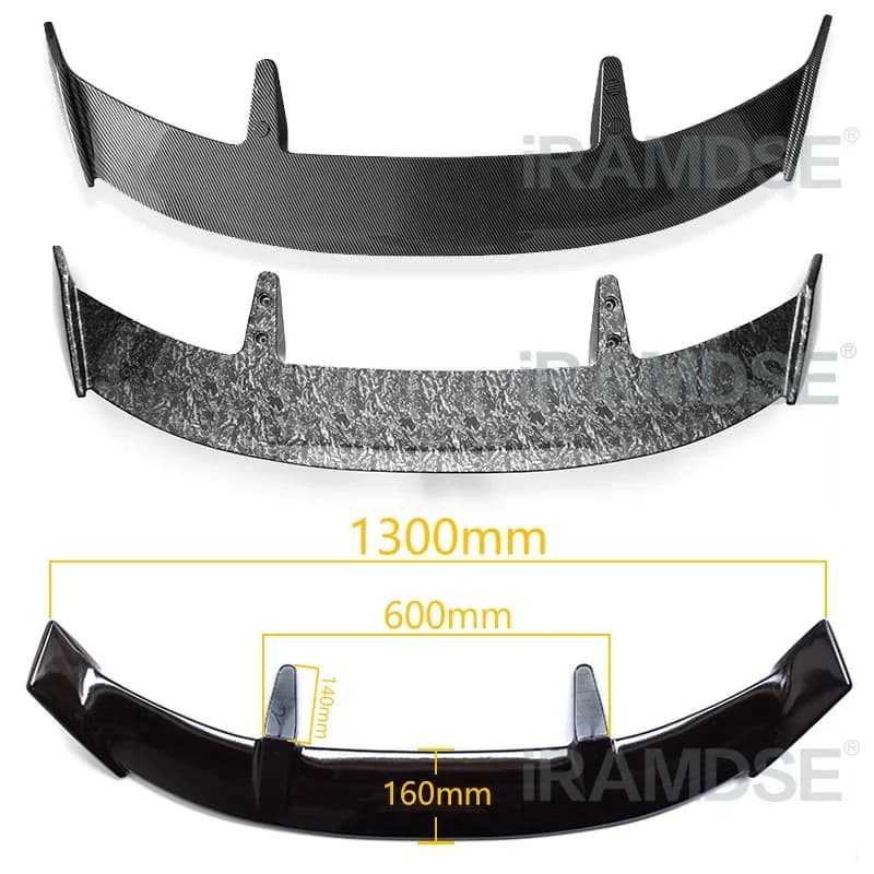 Spoiler Universel Carbone Surface ABS Type Générique Spoiler de coffre arrière pour Audi A3 Hatchbac