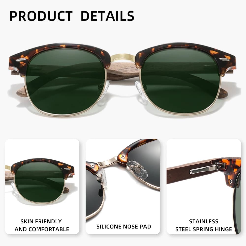Lunettes de soleil polarisées vintage KINGSEVEN pour hommes et femmes, protection UV400, lunettes de