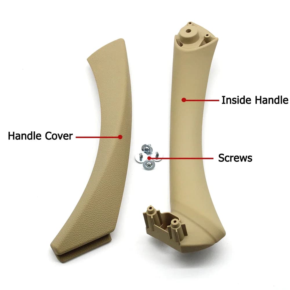 Ensemble complet de 6 pièces de poignée de porte intérieure de passager LHD RHD, garniture de couver