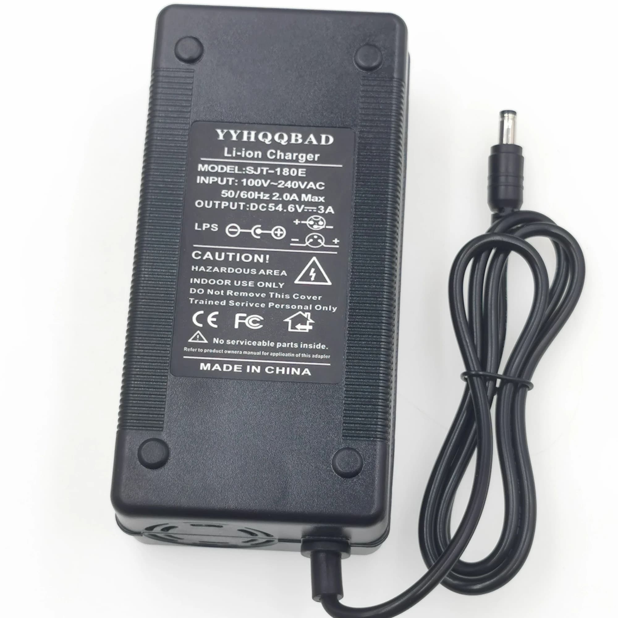 Chargeur de batterie 54.6V 3A pour batterie Li-ion 13S 48V, chargeur de batterie lithium pour vélo é