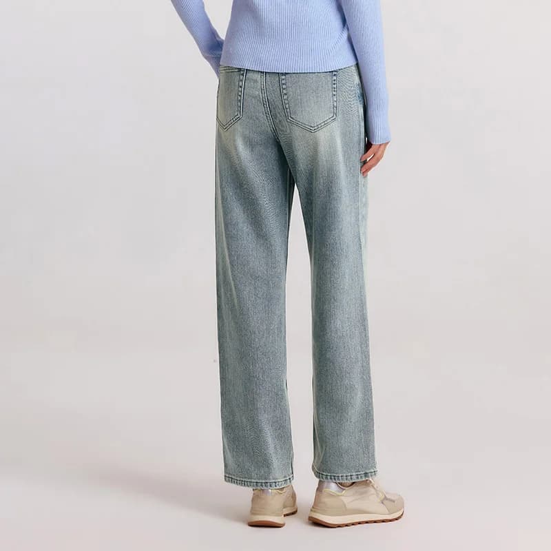 SEMIR-Jean Confortable à Jambes Larges pour Femme, Pantalon Effiloché, FjDenim, Nouvelle Collection 