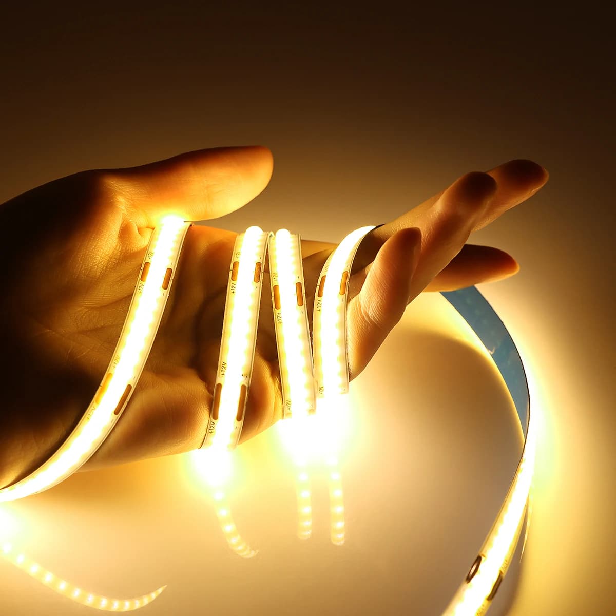 Bande lumineuse LED COB FOB, 5M 10M, haute densité, Diode Flexible, 3000K 4000K 6000K, linéaire, var