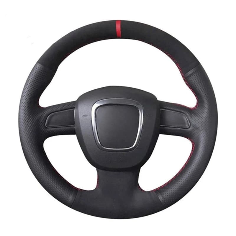 Housse de volant de voiture personnalisée, accessoires tressés en daim pour Audi A5 2008-2010 A3 (8P
