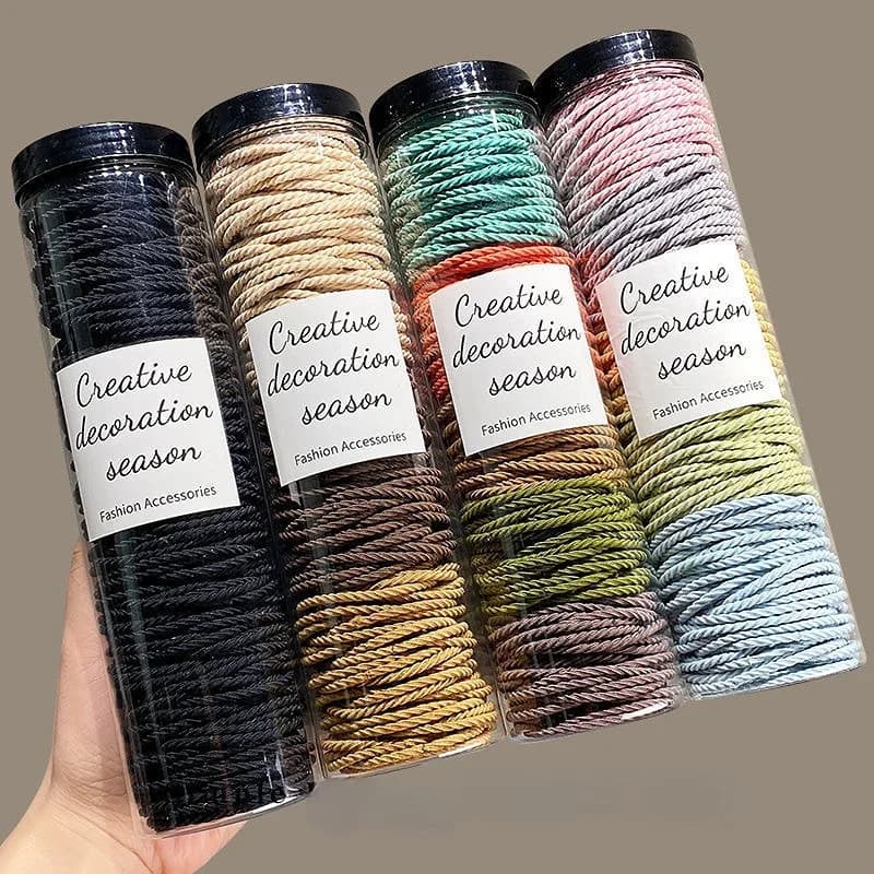 Anneaux de cheveux élastiques sans couture, 100 pièces, attaches simples assorties avec tout, anneau