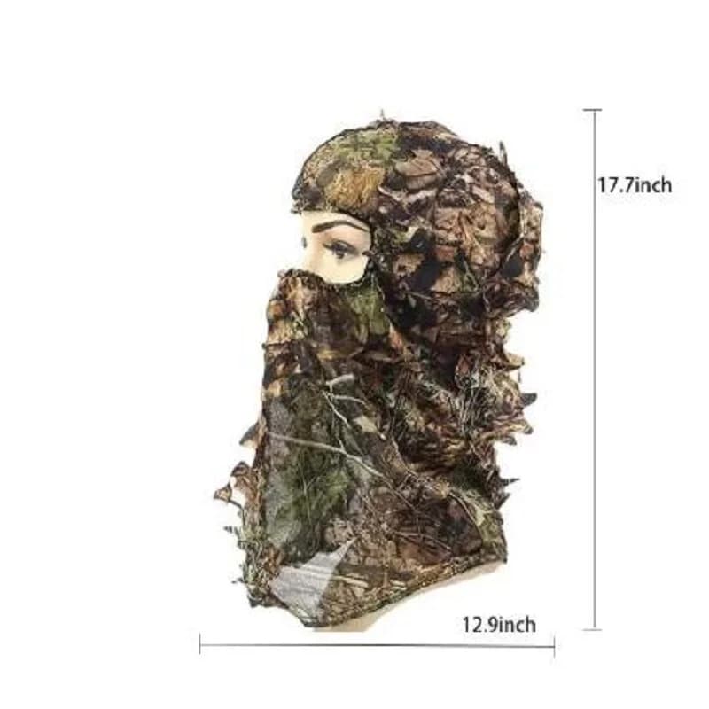 Ghillie Camouflage feuille chapeau 3D masque complet chapeaux turquie Camouflage chasseur accessoire