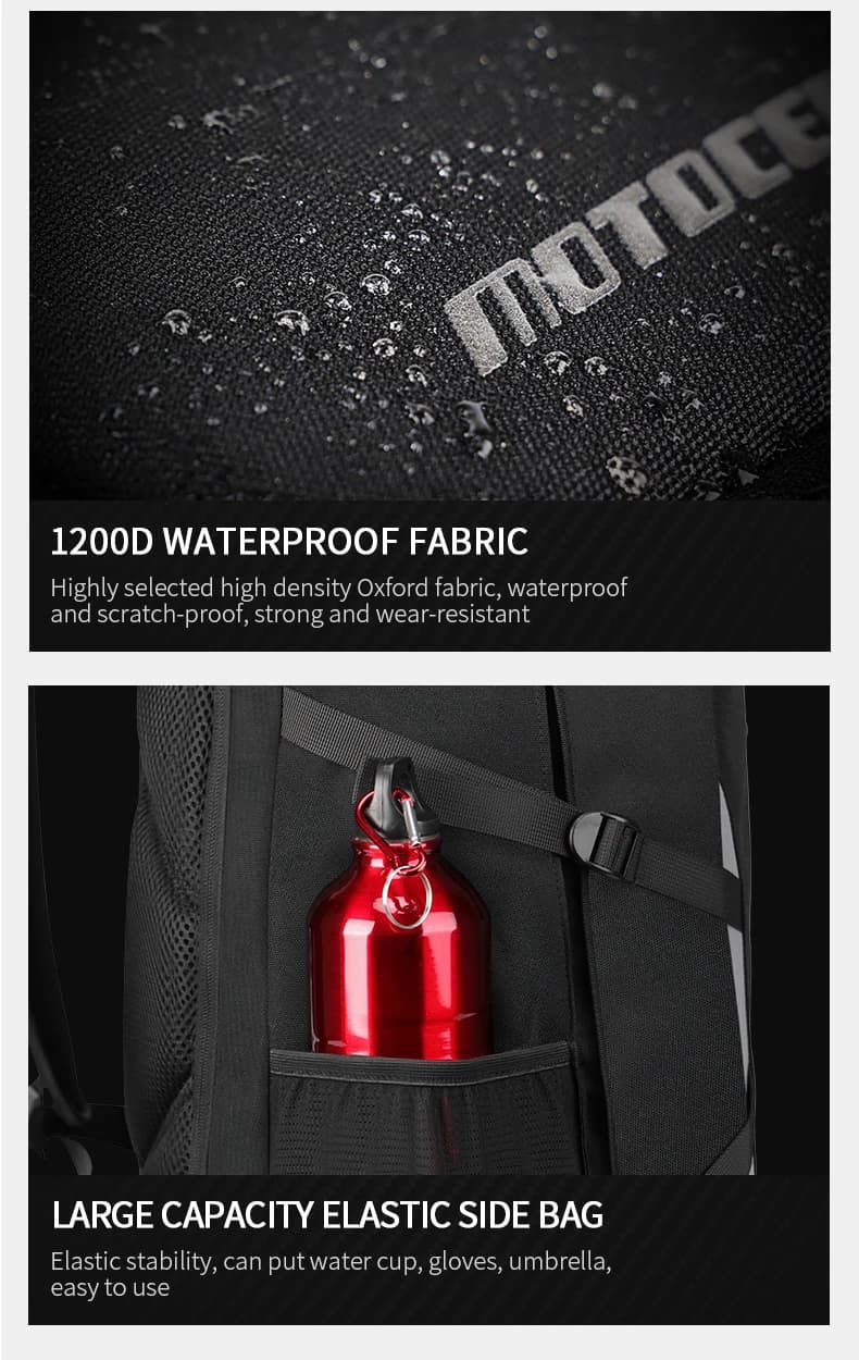 MOTOCENTRIC-Sac à dos étanche pour moto, sports de plein air, équitation, casque, voyage d'affaires,