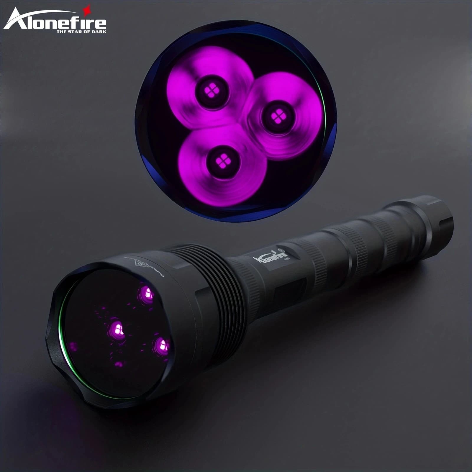60W 3x365nm UV LED lumière noire puissante 395nm lampe de poche haute puissance Ultraviolet marqueur