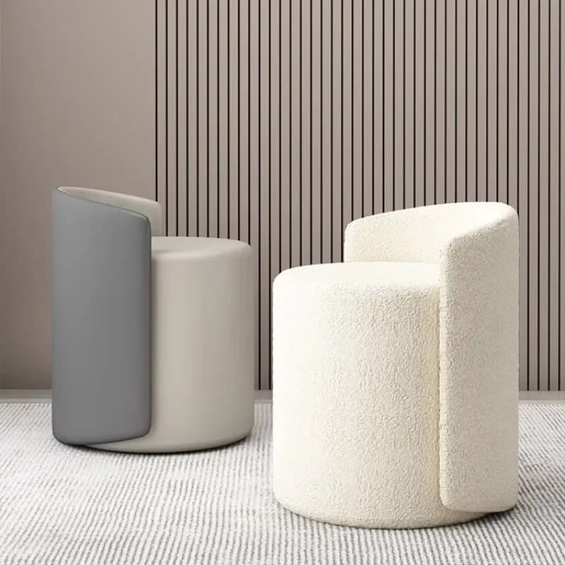 Tabouret de maquillage, tabouret de coiffeuse domestique, tabouret rond bas de salon moderne