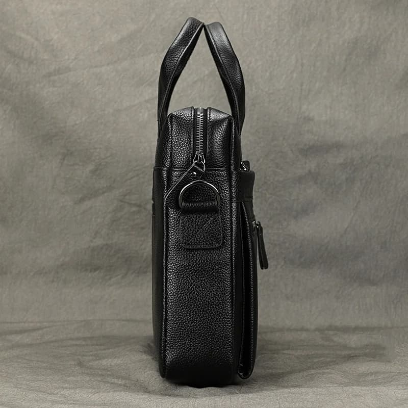 Luufan-Sac à main en cuir véritable pour homme, sac à bandoulière, sac à main pour ordinateur portab