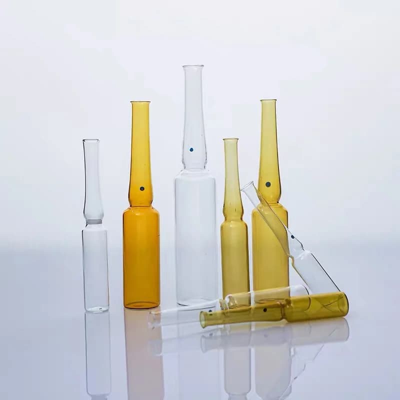 10 pièces/lot 1/2/5/10/20ml (bas/Transparent) bouteille d'ampoule en verre le flacon d'ampule de méd