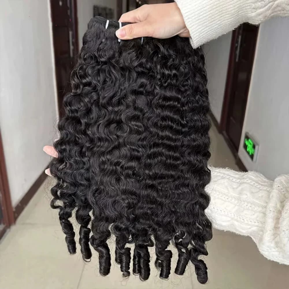 Extensions de cheveux humains bouclés birmans de 30 pouces, tissage brésilien vierge Remy, 3/4 paque