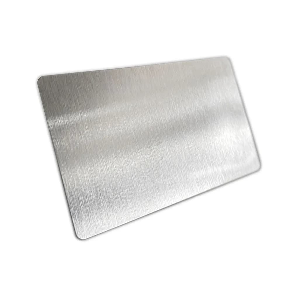 Carte métallique vierge 20 pièces, 100x60x0.4mm, plaque en acier inoxydable brossé 201 pour bricolag