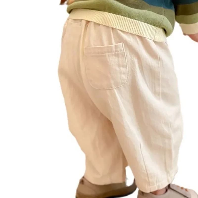 Solide garçon enfants mode pantalon enfant en bas âge vêtements été printemps bébé poche cheville lo
