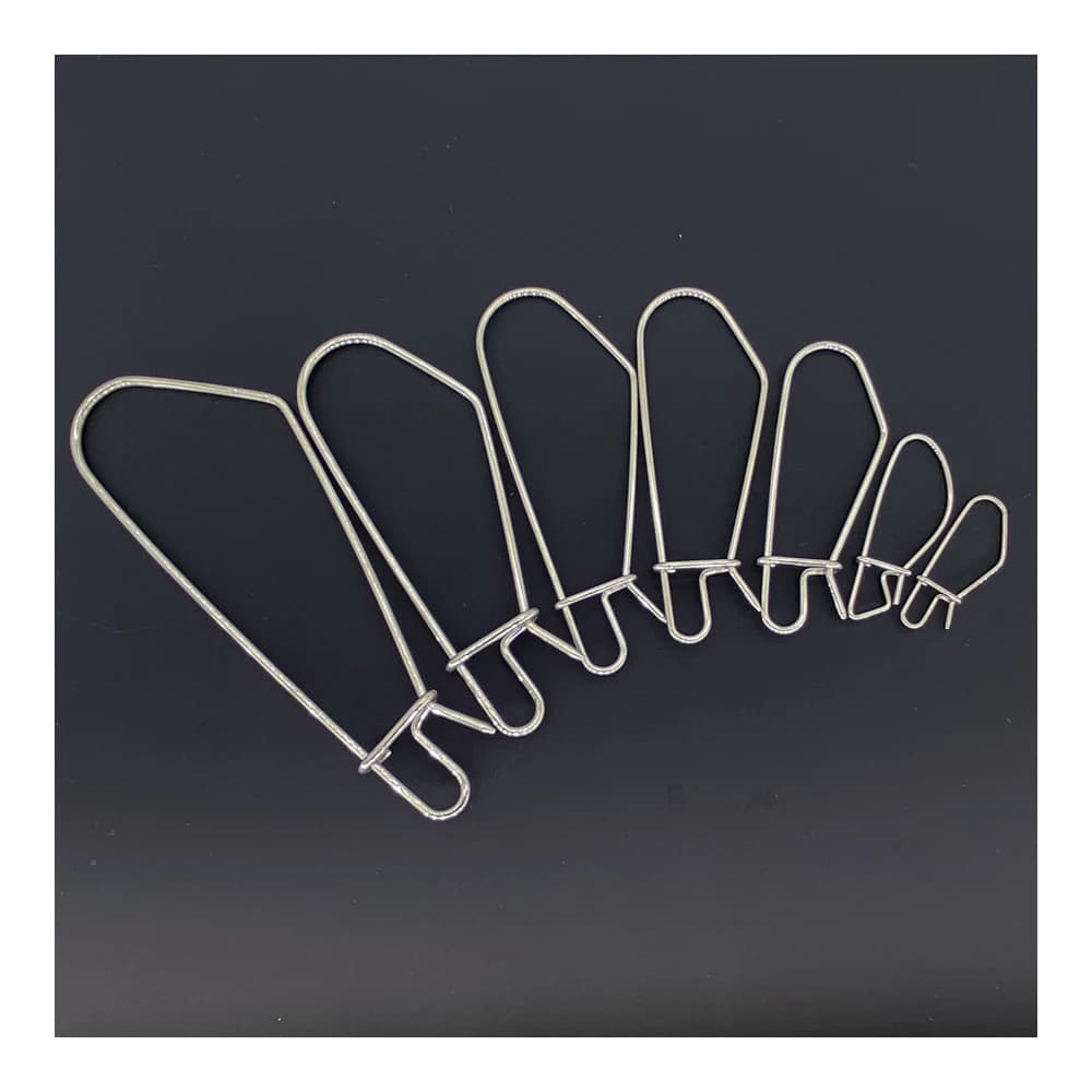 5 pièces 40/50/75/90/100/110/140mm leurre en acier inoxydable fermoir à poisson vivant fermoir à poi
