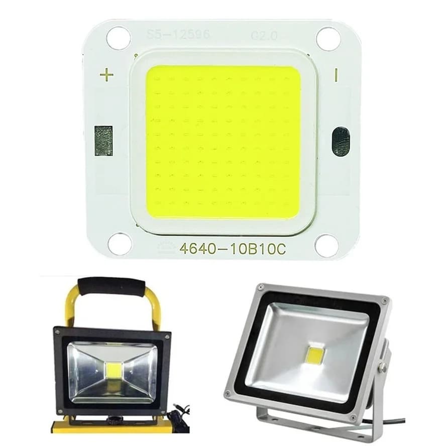 Puce COB LED haute puissance, 30W 20W 10W, 70W 60W 50W, pour projecteur à monter soi-même, ampoules 
