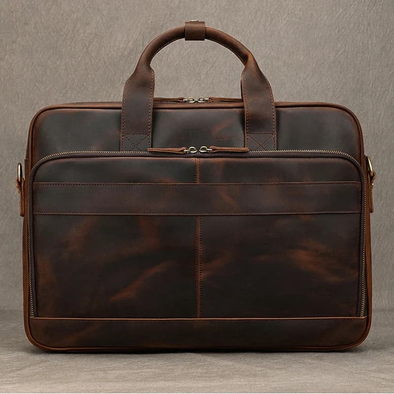 Étui à Bombes en Cuir group pour Homme, Sac d'Ordinateur, 14 15.6 Pouces, PC, Médecin, Avocat, Busin