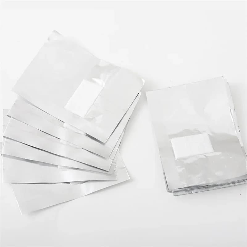 100 pièces sac feuille d'aluminium Nail Art tremper le vernis à ongles enlèvement enveloppes serviet